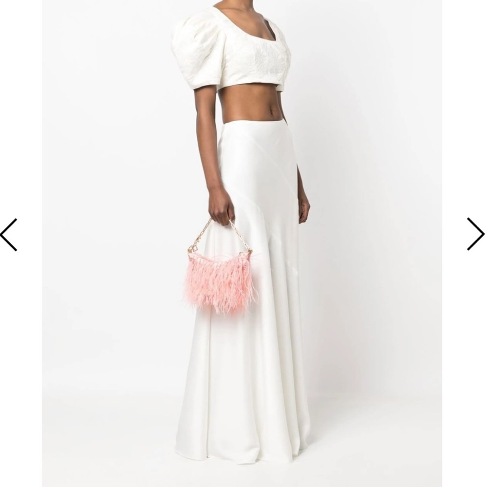 Cult Gaia Gia ostrich Feather Bag - pink shoulder bag